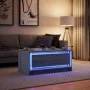 Mesa de centro con luces LED madera de ingeniería gris Sonoma by , Coffee table - Ref: Foro24-851989, Price: 96,13 €, Discoun...