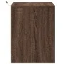 Mesita de noche con luces LED madera de ingeniería roble marrón de , Mesitas de noche - Ref: Foro24-852059, Precio: 51,23 €, ...