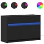 TV-Möbel mit LED-Beleuchtung aus schwarzem Ingenieurholz 91x34x61 cm von , TV-Möbel - Ref: Foro24-852181, Preis: 102,33 €, Ra...