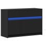 Mueble de TV con LED madera de ingeniería negro 91x34x61 cm by , TV Furniture - Ref: Foro24-852181, Price: 103,91 €, Discount: %