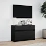 TV-Möbel mit LED-Beleuchtung aus schwarzem Ingenieurholz 91x34x61 cm von , TV-Möbel - Ref: Foro24-852181, Preis: 102,33 €, Ra...