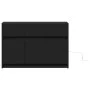 TV-Möbel mit LED-Beleuchtung aus schwarzem Ingenieurholz 91x34x61 cm von , TV-Möbel - Ref: Foro24-852181, Preis: 102,33 €, Ra...