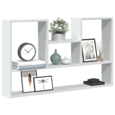 Estantería de pared madera de ingeniería blanco 99x15x60 cm by , Shelves and shelves - Ref: Foro24-853236, Price: 44,42 €, Di...