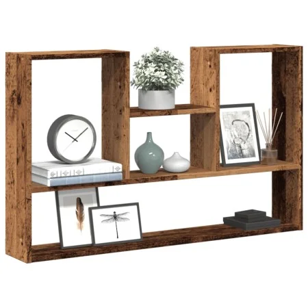 Estantería de pared madera ingeniería envejecida 99x15x60 cm de , Estantes y estanterías - Ref: Foro24-853243, Precio: 44,35 ...