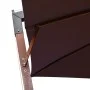 Sombrilla colgante con palo madera de abeto rojo burdeos 3x3m de vidaXL, Sombrillas - Ref: Foro24-313776, Precio: 156,96 €, D...
