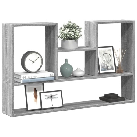 Estantería de pared madera ingeniería gris Sonoma 99x15x60 cm de , Estantes y estanterías - Ref: Foro24-853241, Precio: 43,54...