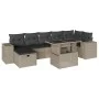 Gartensofagarnitur 8-teilig mit grauen Polstern aus synthetischem Rattan von , Gartensets - Ref: Foro24-3275312, Preis: 612,4...