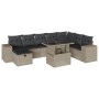 Gartenmöbel-Set 9-teilig mit Kissen aus hellem grauem Kunst-Rattan. von , Gartensets - Ref: Foro24-3275352, Preis: 665,97 €, ...