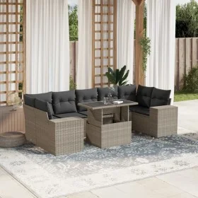 Set de sofás de jardín 8 pzas y cojines ratán sintético gris by , Garden sets - Ref: Foro24-3269042, Price: 644,43 €, Discoun...