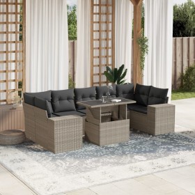 Set de sofás de jardín 8 pzas y cojines ratán sintético gris de , Conjuntos de jardín - Ref: Foro24-3269042, Precio: 643,76 €...