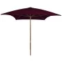 Garden umbrella with burgundy red wooden pole 200x300 cm by vidaXL, Umbrellas - Ref: Foro24-313758, Price: 63,96 €, Discount: %