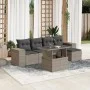 Set de sofás de jardín 6 pzas y cojines ratán sintético gris by , Garden sets - Ref: Foro24-3269132, Price: 456,22 €, Discoun...