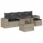 Gartensofagarnitur 6-teilig mit grauen Polstern aus synthetischem Rattan von , Gartensets - Ref: Foro24-3269132, Preis: 455,0...