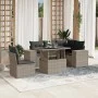 Gartensofagarnitur 6-teilig mit grauen Polstern aus synthetischem Rattan von , Gartensets - Ref: Foro24-3269172, Preis: 490,8...
