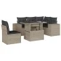 Gartensofagarnitur 6-teilig mit grauen Polstern aus synthetischem Rattan von , Gartensets - Ref: Foro24-3269172, Preis: 490,8...