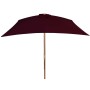 Garden umbrella with burgundy red wooden pole 200x300 cm by vidaXL, Umbrellas - Ref: Foro24-313758, Price: 63,89 €, Discount: %