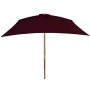 Garden umbrella with burgundy red wooden pole 200x300 cm by vidaXL, Umbrellas - Ref: Foro24-313758, Price: 63,96 €, Discount: %