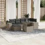 Set de sofás de jardín 7 pzas con cojines ratán PE gris claro by , Garden sets - Ref: Foro24-3269312, Price: 538,15 €, Discou...