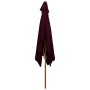 Garden umbrella with burgundy red wooden pole 200x300 cm by vidaXL, Umbrellas - Ref: Foro24-313758, Price: 63,89 €, Discount: %