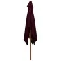 Garden umbrella with burgundy red wooden pole 200x300 cm by vidaXL, Umbrellas - Ref: Foro24-313758, Price: 63,96 €, Discount: %