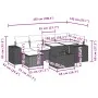 Gartensofagarnitur 7-teilig mit Kissen, hellgrauer PE-Rattan von , Gartensets - Ref: Foro24-3269312, Preis: 538,15 €, Rabatt: %