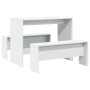 Set mesa y banco de comedor 3 pzas madera de ingeniería blanco by , Furniture sets for kitchens and dining rooms - Ref: Foro2...