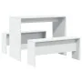 Set mesa y banco de comedor 3 pzas madera de ingeniería blanco by , Furniture sets for kitchens and dining rooms - Ref: Foro2...