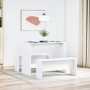 Esstisch- und Essbank-Set, 3-teilig, aus weißem Ingenieurholz. von , Möbelsets für Küchen und Esszimmer - Ref: Foro24-855530,...