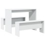 Set mesa y banco de comedor 3 pzas madera de ingeniería blanco by , Furniture sets for kitchens and dining rooms - Ref: Foro2...
