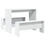 Set mesa y banco de comedor 3 pzas madera de ingeniería blanco by , Furniture sets for kitchens and dining rooms - Ref: Foro2...
