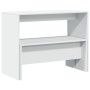Esstisch- und Essbank-Set, 3-teilig, aus weißem Ingenieurholz. von , Möbelsets für Küchen und Esszimmer - Ref: Foro24-855530,...