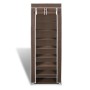 Fabric shoe rack with brown cover 57x29x162 cm by vidaXL, Shoe racks and shoe organizers - Ref: Foro24-240492, Price: 32,14 €...