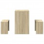 Mesa y bancos de comedor 3 pzas madera ingeniería roble Sonoma by , Furniture sets for kitchens and dining rooms - Ref: Foro2...