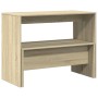 Mesa y bancos de comedor 3 pzas madera ingeniería roble Sonoma by , Furniture sets for kitchens and dining rooms - Ref: Foro2...