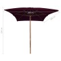 Garden umbrella with burgundy red wooden pole 200x300 cm by vidaXL, Umbrellas - Ref: Foro24-313758, Price: 63,89 €, Discount: %
