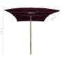 Garden umbrella with burgundy red wooden pole 200x300 cm by vidaXL, Umbrellas - Ref: Foro24-313758, Price: 63,96 €, Discount: %