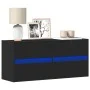 Mueble de TV de pared con luces LED negro 100x31x45 cm by , TV Furniture - Ref: Foro24-852293, Price: 74,83 €, Discount: %