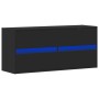 Mueble de TV de pared con luces LED negro 100x31x45 cm de , Muebles TV - Ref: Foro24-852293, Precio: 76,06 €, Descuento: %