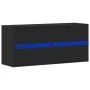 Mueble de TV de pared con luces LED negro 100x31x45 cm by , TV Furniture - Ref: Foro24-852293, Price: 74,83 €, Discount: %