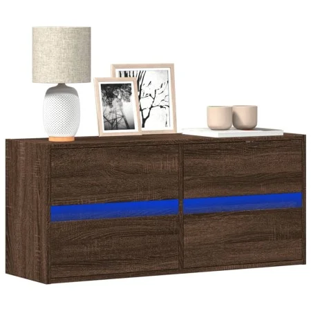 Wand-TV-Möbel mit LED-Lichtern in Eichenbraun 100x31x45 cm von , TV-Möbel - Ref: Foro24-852298, Preis: 76,91 €, Rabatt: %