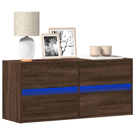 Wand-TV-Möbel mit LED-Lichtern in Eichenbraun 100x31x45 cm von , TV-Möbel - Ref: Foro24-852298, Preis: 77,91 €, Rabatt: %