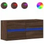 Mueble de TV de pared con luces LED marrón roble 100x31x45 cm by , TV Furniture - Ref: Foro24-852298, Price: 76,91 €, Discoun...