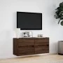 Wand-TV-Möbel mit LED-Lichtern in Eichenbraun 100x31x45 cm von , TV-Möbel - Ref: Foro24-852298, Preis: 76,91 €, Rabatt: %