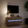 Wand-TV-Möbel mit LED-Lichtern in Eichenbraun 100x31x45 cm von , TV-Möbel - Ref: Foro24-852298, Preis: 76,91 €, Rabatt: %