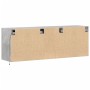Mueble de TV de pared con luces LED gris hormigón 130x31x45 cm by , TV Furniture - Ref: Foro24-852302, Price: 98,99 €, Discou...
