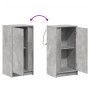 Aparador con LED madera ingeniería gris hormigón 42,5x34x85 cm by , Sideboards - Ref: Foro24-852141, Price: 60,09 €, Discount: %