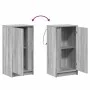Aparador con LED madera de ingeniería gris Sonoma 42,5x34x85 cm by , Sideboards - Ref: Foro24-852143, Price: 56,79 €, Discoun...
