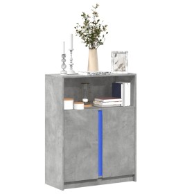 Aparador con LED madera ingeniería gris hormigón 77x34x100 cm von , Sideboards - Ref: Foro24-852148, Preis: 77,90 €, Rabatt: %