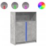 Aparador con LED madera ingeniería gris hormigón 77x34x100 cm by , Sideboards - Ref: Foro24-852148, Price: 77,90 €, Discount: %