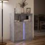 Aparador con LED madera ingeniería gris hormigón 77x34x100 cm by , Sideboards - Ref: Foro24-852148, Price: 77,90 €, Discount: %